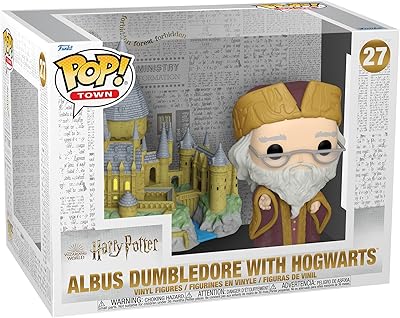 Funko pop town movies : anniversaire de harry potter dumbledore avec poudlard, figurine