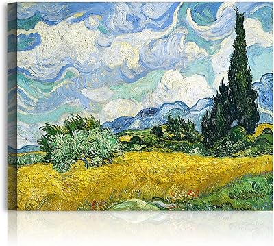 A&t artwork champ de blé avec cyprès de van gogh the world classic art production, impressions giclées sur toile, décoration murale pour la décoration intérieure, 20 x 16 pouces. Avec plus de 300 000 références disponibles, DIAYTAR COTE D'IVOIRE est la boutique en ligne la plus complète de Côte d'Ivoire. Elle propose une large gamme de produits allant de l'électronique aux produits alimentaires, en passant par la mode et les accessoires. Les clients bénéficient ainsi d'un large choix pour répondre à leurs besoins.