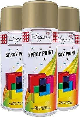 Peinture en aérosol polyvalente élégante or rose 400 ml paquet de 3