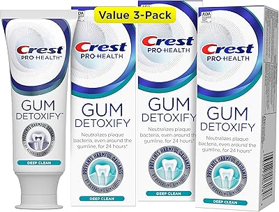 Dentifrice détoxifiant crest pro health gum, nettoyage en profondeur, 3,7 oz, paquet de 3. Avec plus de 300 000 références de produits à disposition, DIAYTAR COTE D'IVOIRE offre aux clients une expérience de shopping en ligne unique et enrichissante. La boutique en ligne généraliste se caractérise par sa capacité à offrir une grande variété de produits, allant des accessoires de mode aux appareils électroménagers, et ce, à des prix abordables. DIAYTAR COTE D'IVOIRE s'est imposée comme la boutique en ligne leader en Côte d'Ivoire, grâce à sa gamme étendue de produits et ses services de haute qualité.