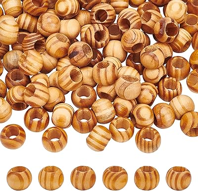 Olicraft 100 pièces de perles en bois de pin de 19 mm