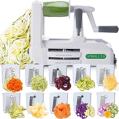 Spiralizer le coupe-légumes 10 pièces le plus solide et lourd d'ultimate pour faire