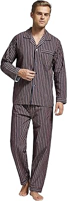 Ensemble pyjama en flanelle pour hommes tony & candice, 100 % coton, manches