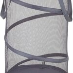 Panier à linge pliable en maille household essentials 2027-1 | charbon