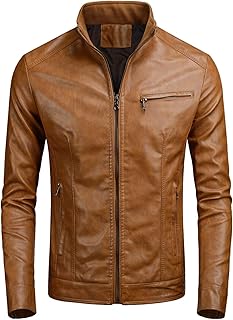 Veste de motard classique en cuir pour hommes - noir, noir