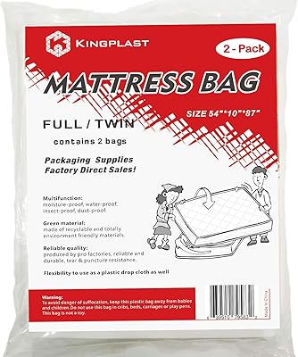K kingplast lot de 2 sacs de rangement pour matelas double/simple à mouvement complet, 54" x 92", housse de sac de rangement en plastique pour matelas pour l'eau et la saleté. Grâce à sa plateforme sécurisée et facile à utiliser, DIAYTAR COTE D'IVOIRE permet à ses clients de découvrir et d'acheter en toute confiance leurs produits préférés, depuis leur domicile ou en déplacement.