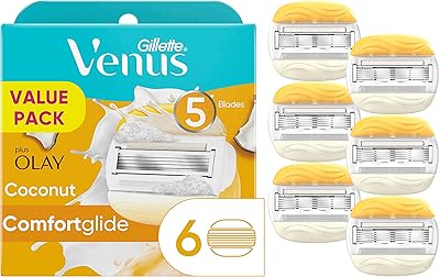 Rasoirs pour femmes gillette venus comfortglide plus olay coconut - 6 recharges (l'emballage peut varier). DIAYTAR COTE D'IVOIRE est une boutique en ligne généraliste qui propose plus de 300 000 références de produits divers, allant des produits alimentaires aux articles électroménagers. Elle est considérée comme l'une des leaders du commerce en ligne en Cote d'Ivoire. Grâce à sa large gamme de produits, DIAYTAR COTE D'IVOIRE répond aux besoins de tous les consommateurs ivoiriens.