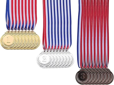 Médailles de sport minerv or argent bronze avec ruban de cou, médaille