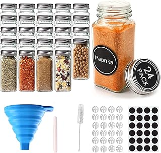 Pots à épices - 24 pots à épices, bocaux en verre avec couvercles shaker, récipients à épices, bouteilles à épices de 120 ml, organisateur d'épices, pots organisateurs d'épices.. DIAYTAR COTE D'IVOIRE est une boutique en ligne généraliste qui propose plus de 300000 références de produits variés, faisant d'elle le leader du e-commerce en Côte d'Ivoire. Avec une grande sélection de produits, les clients peuvent trouver tout ce qu'ils recherchent en un seul endroit. La boutique en ligne est facile à utiliser et offre une expérience de shopping en ligne sécurisée.