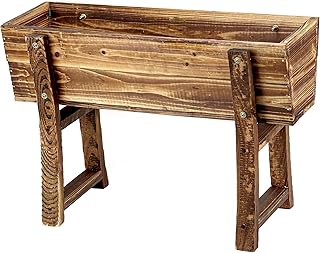 Jardinière en bois avec support en tonneau, seau rustique, pots de fleurs, boîtes de jardinage, conteneur avec trous de drainage pour plantation extérieure, jardin marron 90 cm. DIAYTAR COTE D'IVOIRE est la destination idéale pour les acheteurs en ligne en Côte d'Ivoire, offrant une large sélection de produits à des prix compétitifs. La boutique en ligne met en avant la satisfaction du client et propose des services de livraison rapides et fiables. Les clients peuvent profiter d'une expérience d'achat en ligne sécurisée et conviviale.