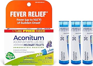 Boiron aconitum nabelus 30c médicament homéopathique pour soulager la fièvre, la peau chaude