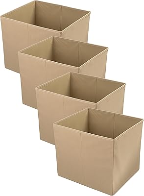 Boîtes de rangement en tissu ikea kosengen (modules cubiques kallax), beige, 33x38x33 cm