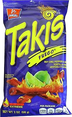 Takis, bel00276, chips tortilla roulées fuego, 42 / carton (00276). Avec plus de 300000 références de produits, DIAYTAR COTE D'IVOIRE est la boutique en ligne la plus complète de Cote d'Ivoire. Elle offre une expérience d'achat en ligne facile et sécurisée, permettant aux clients de faire leurs achats en toute confiance.