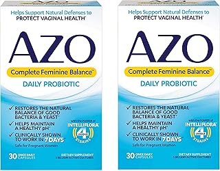 Probiotique azo complete feminine balance pour femmes | cliniquement prouvé pour aider à