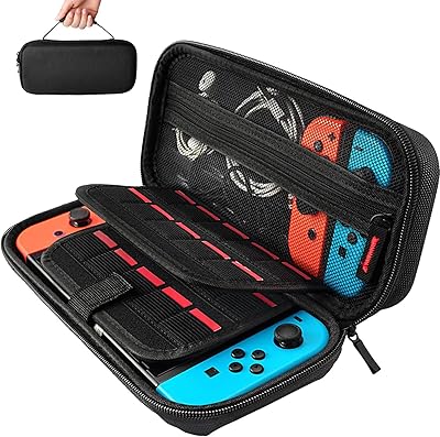 T tersely étui de transport pour switch oled et nintendo switch avec 20