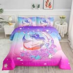 Parure de lit datura home ensemble de couette à imprimé fleur de sirène