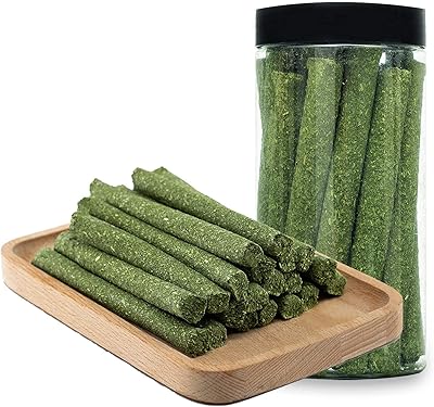 20 bâtonnets de foin de fléole des prés naturels, jouets à mâcher molaires