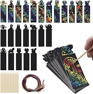 Marque-pages d'art à gratter animaux magiques, 48 ​​marque-pages artisanaux avec 100 cordons colorés et 20 stylos en bois pour fournitures artisanales. DIAYTAR COTE D'IVOIRE est une boutique en ligne généraliste qui propose plus de 300 000 références de produits, faisant d'elle la boutique leader en Côte d'Ivoire. Avec une gamme variée de produits, les clients peuvent trouver tout ce dont ils ont besoin en un seul endroit. La qualité et la fiabilité des produits sont garantis.