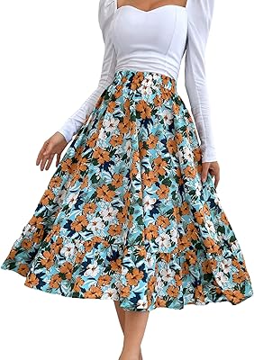 Shein jupe midi trapèze taille haute à fleurs pour femme. DIAYTAR COTE D'IVOIRE, la boutique en ligne généraliste de confiance, offre plus de 300000 références de produits pour répondre à tous vos besoins. Avec une grande variété de catégories, vous trouverez facilement ce que vous cherchez. Leader en Cote d'Ivoire, DIAYTAR COTE D'IVOIRE garantit une expérience d'achat en ligne de qualité.