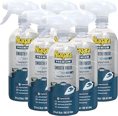 Spray d'amidon liquide niagara (22 oz, paquet de 6) avec repassage à pompe