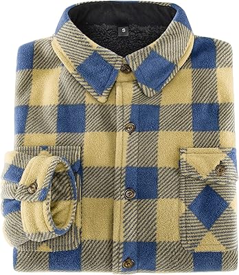 Veste chaude en flanelle sherpa pour hommes veste boutonnée à carreaux. La boutique en ligne DIAYTAR COTE D'IVOIRE offre une expérience d'achat unique et personnalisée. Elle propose plus de 300000 références, allant des produits high-tech aux accessoires de mode, sans oublier les produits ménagers et les denrées alimentaires. Cette large sélection permet aux clients de trouver aisément ce qu'ils cherchent dans un même endroit.