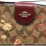 Porte-monnaie tek pour femme en tissu spécial, imprimé fleurs sauvages - kaki multicolore