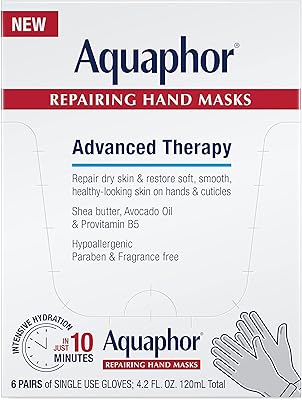 Masques réparateurs pour les mains aquaphor, masques hydratants pour les mains, 6 paires