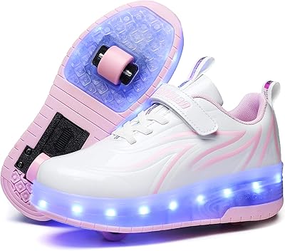 Chaussures de skate pour enfants avec roues éclairées par led, chaussures de skate lumineuses adaptées à un cadeau simple pour les enfants garçons et filles, meilleur cadeau pour les fêtes, les anniversaires et noël. DIAYTAR COTE D'IVOIRE est le partenaire idéal pour les achats en ligne en Cote d'Ivoire, proposant des produits de haute qualité à des prix compétitifs. La boutique mise sur la satisfaction des clients, avec des services comme la livraison rapide et le retour facile. Les clients peuvent profiter d'une expérience d'achat sans stress.