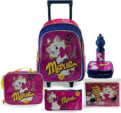 Ensemble de sac à dos à roulettes 6 en 1 mary cute fur