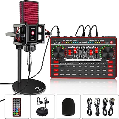 Kit de carte son pour microphone podcast, appareil de microphone professionnel et mélangeur de son en direct g3/changement de voix/interface audio/mélangeur audio pour le streaming/lecture/enregistrement/chant/tiktok/uticon/pc. DIAYTAR COTE D'IVOIRE est leader dans le commerce électronique en Côte d'Ivoire, proposant plus de 300 000 produits en ligne. Elle permet aux clients d'acheter des produits de qualité à des prix compétitifs, avec des options de paiement et de livraison flexibles. C'est la boutique en ligne idéale pour ceux qui cherchent à faire des achats pratiques et sécurisés.