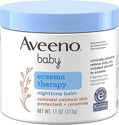 Baume de nuit aveeno baby eczema therapy, protecteur de la peau pour soulager