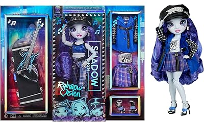 Poupée rainbow high vision et neon shadow uma funhouse (bleu néon) posable. 2