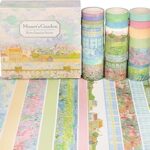 Ensemble de rubans washi esthétiques vintage 1-08-06-04-02" de larges décoratifs pour le scrapbooking