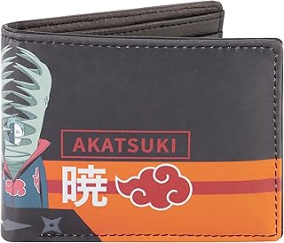 Portefeuille à deux volets naruto, portefeuille fin avec boîte décorative pour hommes