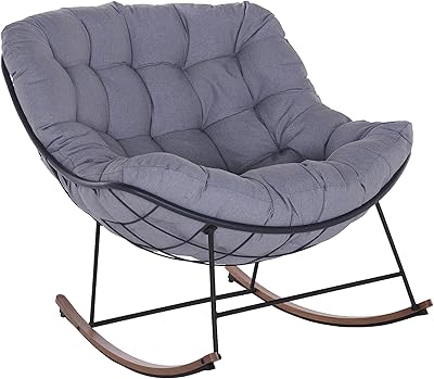Chaise à bascule grand baccio pour salon, canapé de lecture confortable, chaise à