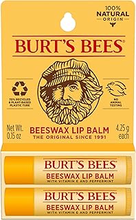 Baume à lèvres hydratant burt's bees, soin des lèvres, 100 % naturel, cire