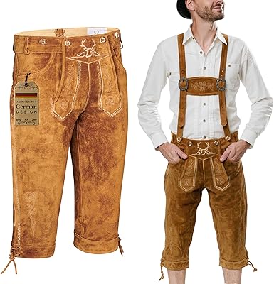 Bavaria trachten lederhosen pour homme - lederhosen allemand en cuir véritable pour homme