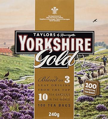 Sachets de thé yorkshire gold du thé yorkshire, 100 sachets 240g. DIAYTAR COTE D'IVOIRE se positionne comme la référence en matière de commerce électronique en Côte d'Ivoire, avec plus de 300000 références disponibles. Elle garantit une naviguation aisée sur son site, des délais de livraison rapides et une sécurité de paiement renforcée. Les clients de DIAYTAR COTE D'IVOIRE apprécient la facilité d'utilisation du site et la qualité des produits offerts.