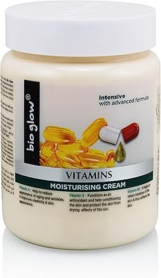 Crème hydratante vitaminée bio glow avec vitamine a, vitamine e et vitamine b5