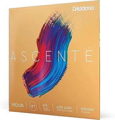 Jeu de cordes pour violon d'addario essenti, échelle 4/4, force moyenne