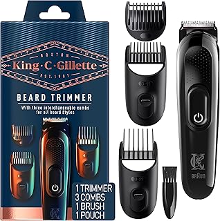 Tondeuse à barbe sans fil king sea gillette pour hommes, l'ensemble comprend 1 tondeuse, 3 peignes interchangeables, une brosse de nettoyage, un chargeur et un sac de voyage, bleu. Avec plus de 300 000 produits à disposition, DIAYTAR COTE D'IVOIRE est la destination idéale pour les consommateurs qui cherchent à découvrir de nouvelles marques et de nouveaux produits. La boutique en ligne est constamment mise à jour avec les dernières tendances et les produits les plus récents. Cela permet aux clients de rester à la pointe de la mode et de la technologie.