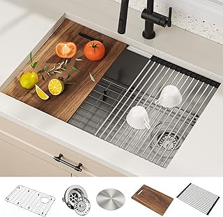 Évier de cuisine sous évier, évier de cuisine en acier inoxydable de calibre