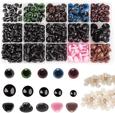 Yeux et nez en plastique, 560 pièces d'yeux de sécurité avec anneaux de 6 à 14 mm pour fabriquer un ours en peluche avec joint, plusieurs couleurs. La boutique en ligne DIAYTAR COTE D'IVOIRE est votre destination idéale pour tous vos besoins en ligne, avec plus de 300000 references disponibles. Cette boutique leader en Cote d'Ivoire propose une gamme étendue de produits, y compris les articles ménagers, les produits électroniques, les vêtements et les accessoires. Vous pouvez faire des achats en toute sécurité et confiance, grâce aux méthodes de paiement sécurisées et au système de retour simplifié proposé par la boutique.