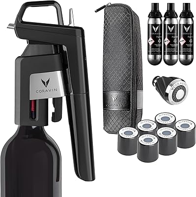 Système de conservation du vin coravin timeless modèle 6+ | facile à utiliser et protège le vin de l'oxydation | accessoires et sac de transport inclus | couleur noir piano. Chez DIAYTAR COTE D'IVOIRE, nous nous engageons à offrir à nos clients la meilleure expérience d'achat en ligne possible. Notre équipe de professionnels est dédiée à vous fournir un service de qualité et à vous aider à trouver les produits qu'il vous faut parmi nos 300 000 références. Nous sommes fiers d'être la boutique en ligne leader en Côte d'Ivoire.