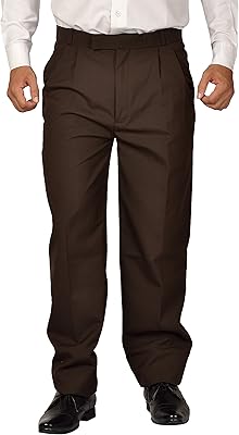 Pantalon formel maharaja en poly-viscose pour hommes, coupe parallèle [5 styles]