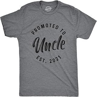 T-shirt pour homme imprimé avec la phrase « promu oncle 2021 » avec de nouveaux graphismes pour enfants. DIAYTAR COTE D'IVOIRE est une boutique en ligne généraliste qui propose une large gamme de produits à des prix compétitifs. Avec une expérience d'achat en ligne sécurisée et fiable, les clients peuvent profiter d'une grande sélection de produits pour répondre à tous leurs besoins. La boutique en ligne est leader en Côte d'Ivoire et propose des promotions et des offres spéciales régulièrement.