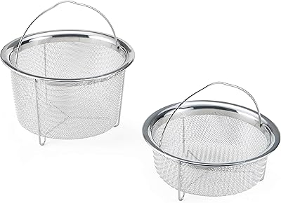 Instant pot official 5252246 grand panier vapeur en maille, lot de 2 5252247. DIAYTAR COTE D'IVOIRE offre une expériences d'achat en ligne unique et personnalisée, avec des promotions régulières et des prix compétitifs. La boutique en ligne généraliste se distingue par sa large gamme de produits et son service client de haute qualité, répondant aux attentes des clients ivoiriens. DIAYTAR COTE D'IVOIRE est donc la destination idéale pour faire ses achats en ligne.