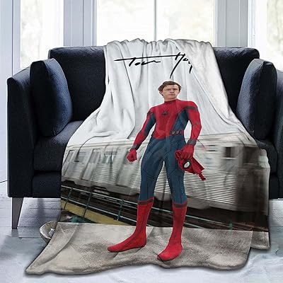Couverture tom-holland avec logo du film, couvertures de literie, couvertures de canapé, couverture
