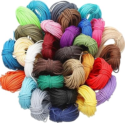 Fil de polyester ciré wawasia 1 mm 30 couleurs, fil de perles ciré