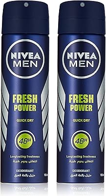 Spray anti-transpirant nivea men fresh power 150x 2 ml. Avec DIAYTAR COTE D'IVOIRE, les clients ivoiriens peuvent profiter d'une expérience d'achat en ligne sécurisée et pratique. La boutique propose des paiements faciles et des options de livraison flexibles. Les clients peuvent également suivre leurs commandes en ligne et contacter le service client pour toute question ou problème.